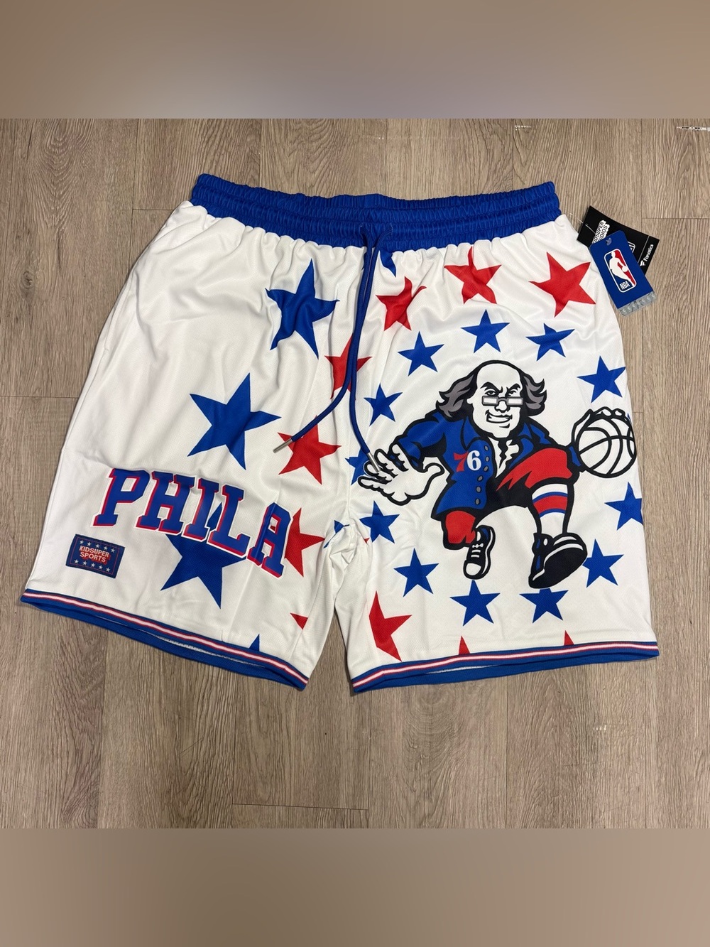 New Philadelphia 76ers NBA Fanatics & KidSuper Studios Hometown Shorts Men S-XL